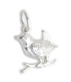 Bird on a branch sterling silver charm .925 x 1 Birds charms