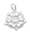 Tudor Rose charm i sterling silver .925 x 1 York Union England berlocker