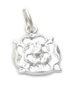 Tudor Rose charm i sterling silver .925 x 1 England York Union berlocker