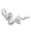 Mostro di Loch Ness che indossa un ciondolo in argento sterling kilt .925 x 1 Nesie