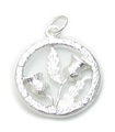 Thistle sterling silver charm pendant .925 x1 Thistles and Scottish charms