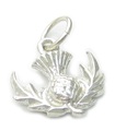 Distel Blume Sterling Silber Charm .925 x 1 Disteln und schottische Charms