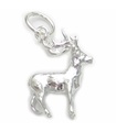 Deer Stag sterling silver charm .925 x 1 stags animals charms