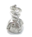 Schneemann Sterling Silber Charm .925 x 1 Weihnachtsschneemann Charms