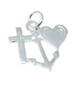 Faith Hope and Charity sterling silver charm .925 x 1 Caring charms