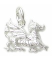 Dragon Wales Cymru charm i sterling silver .925 x 1 Dragons berlocker