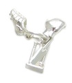 Cricket Fußballschuh Boxhandschuh Sterling Silber Charm .925