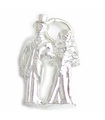 Bride and Groom sterling silver charm .925 x 1 Wedding charms