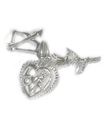 Love Set charm i sterlingsilver Rose Heart Arrow .925 x 1 Loving charms