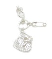 Juego bebe ensartar charm en plata Bootee Dummy Safety Pin .925 x1 Charms Bebes