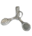 Kammbürste und Spiegel Sterling Silber Charm .925 x 1 Beauty Charms