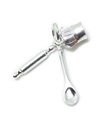 Chefs hat - Rolling pin - Spoon sterling silver charm .925 x 1 Chef charms