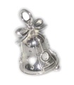 Charme de cloche de mariage en argent sterling .925 x 1 charmes de cloches de mariage