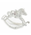 Ciondolo in argento sterling cavallo a dondolo .925 x 1 ciondoli per bambini giocattoli