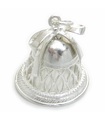 Cloche grande breloque en argent sterling .925 x 1 battant mobile église mariage