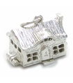 Cottage opening sterling silver charm .925 x 1 Cottages Homes charms