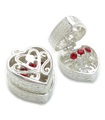 Apertura Heart Ring Box charm in argento sterling .925 x 1 Love charms