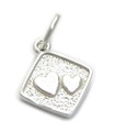 Charm doppio cuore in argento sterling .925 x 1 cuori d'amore charms