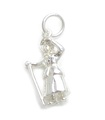 Little Bo Peep charm i sterling silver .925 x 1 Nursery Rhyme charms