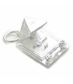 Pyramidenöffnung Sterling Silber Charm .925 x 1 Ägypten Pyramiden Charms