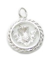 Thistle sterling silver charm .925 x 1 Scottish Thistles charms