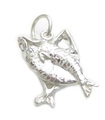 Coppia di ciondoli in argento sterling con aringhe .925 x 1 ciondoli Kipper Fish