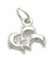 Triple Dolphin charm i sterling silver .925 x 1 Dolphins charm