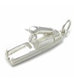 Jet Ski LARGE pendentif à breloque en argent sterling porte-clés .925 x 1 Jetski