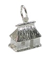 Charm en argent sterling de hutte indigène .925 x 1 breloques des îles désertes