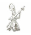 Native sterling silver charm with stick .925 x 1 Natives charms