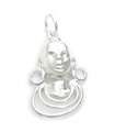 Ureinwohner Mädchen Sterling Silber Charm .925 x 1 Places and Travel Charms