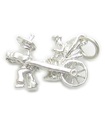 Charm de plata esterlina rickshaw .925 x 1 Charms de Rick Shaw