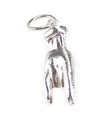 Rock Hand charm i sterling silver .925 x 1 Sign of Horns berlocker