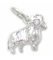 Colgante pequeño de plata de ley Ram Aries .925 x 1 Colgantes Zodiac Rams