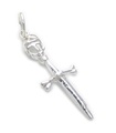 Skull On Sword - Charm in argento sterling pugnale .925 x 1 Teschi e spade