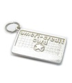 Charm de plata esterlina para tarjeta de crédito .925 x 1 Charms de tarjetas de débito