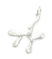 Charm in argento sterling vischio .925 x 1 Christmas Kiss Love charms