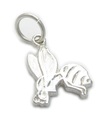 Ciondolo in argento sterling 2D Vespa .925 x 1 Vespe Insetti charms