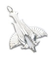 Pendentif à breloques en argent sterling Falcon égyptien LARGE .925 x 1