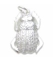 Ciondolo in argento sterling 2D Scarab Beetle .925 x 1 Scarab Beetles charms