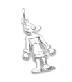 Charm de plata de ley Olive Oyl .925 x 1 charms de dibujos animados