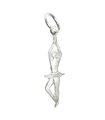 Charm de plata de ley Bailarina 2D .925 x 1 Bailarinas Dancing Dance