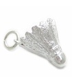 Shuttlecock charm i sterling silver .925 x 1 Badminton charms Shuttle Cock