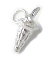 Glass charm i sterlingsilver .925 x 1 Ices berlocker