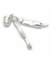 Spazzolino da denti - Coppa - Incolla charm in argento sterling .925 x 1 Charms dentista