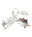 Holly Leaves en Bell sterling zilveren bedel .925 x 1 kerstbedels