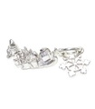 Babbo Natale su slitta con charm fiocco di neve in argento sterling .925 x 1