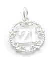 Ciondolo in argento sterling 21st Brithday .925 x 1 ciondoli compleanni