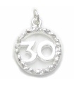 30 -årsdag charm i sterling silver .925 x 1 födelsedagar för trettio