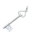 18e anniversaire clé en argent sterling .925 x 1 breloques de dix-huit ans